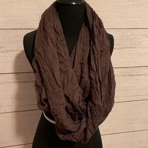 Brown infinity scarf
